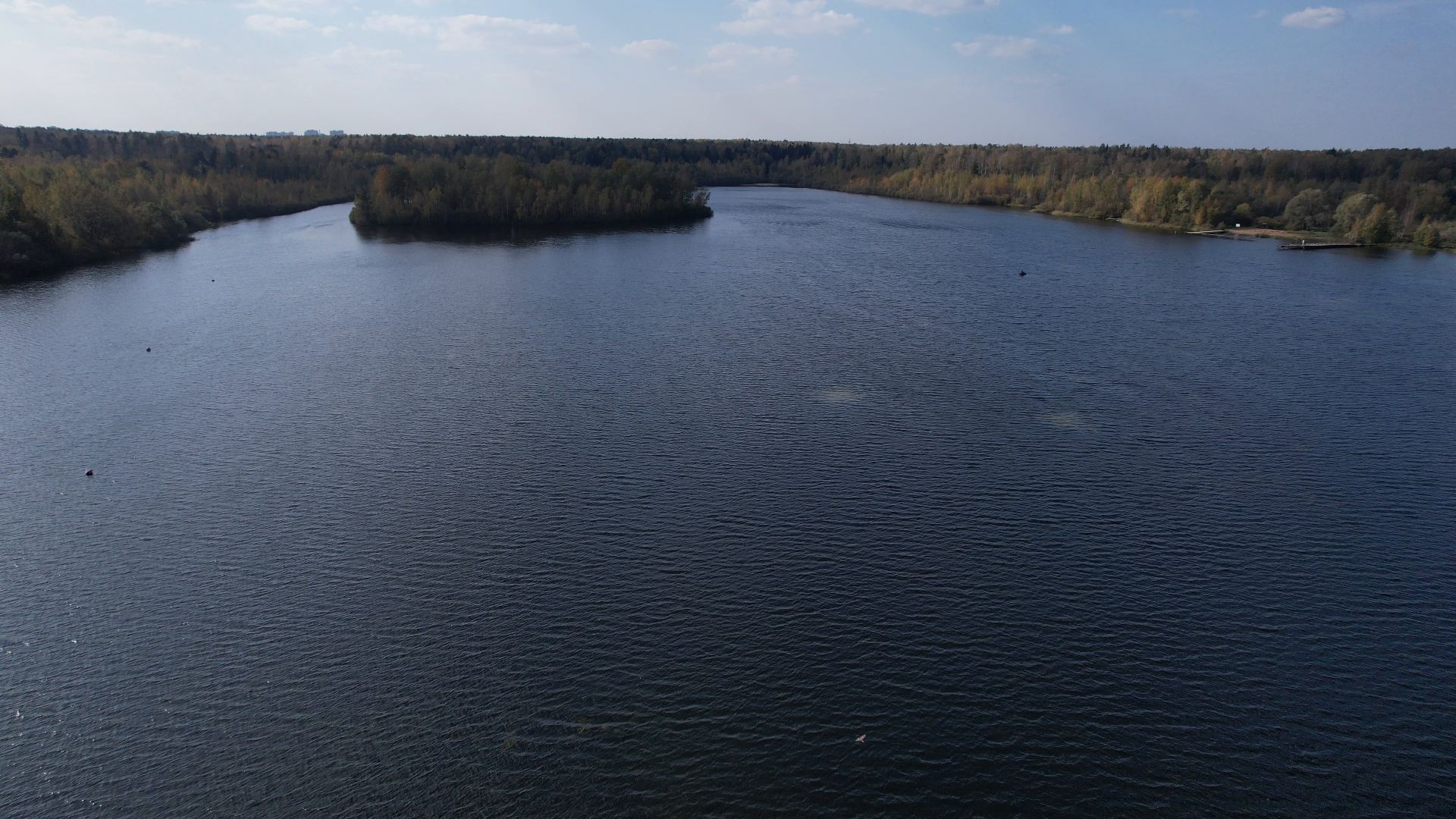 Фрязино, видео с коптера, озеро, пляж,