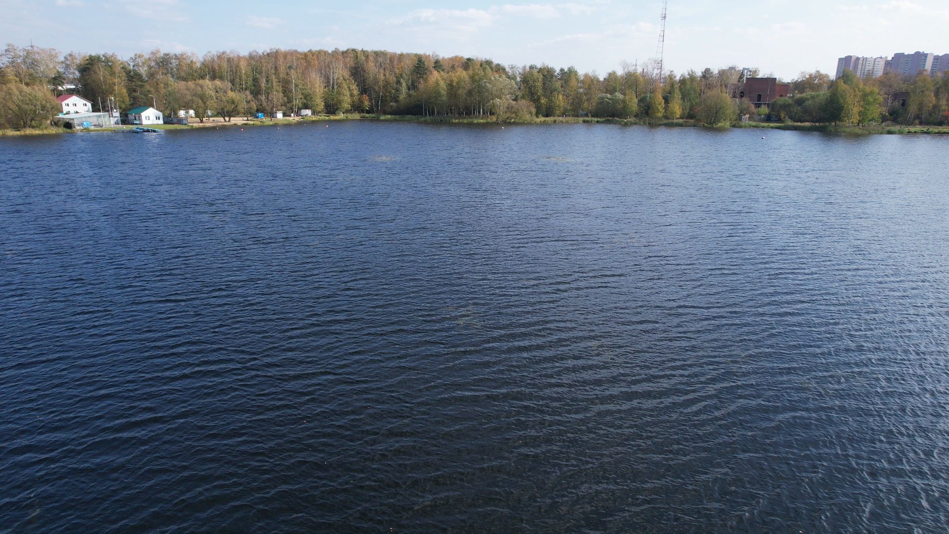 Фрязино, видео с коптера, озеро, пляж,