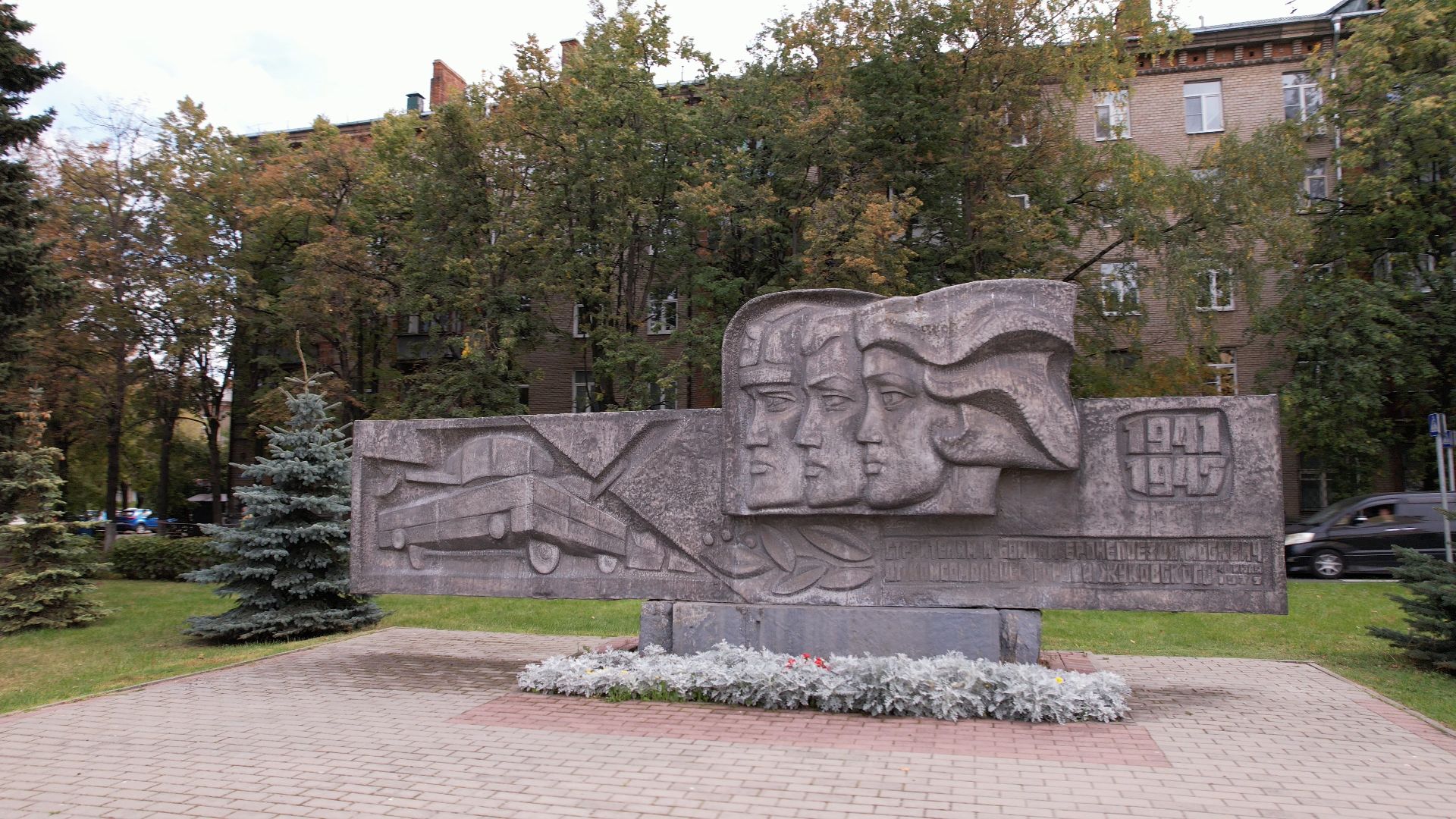 видео с коптера, Жуковский, памятник,