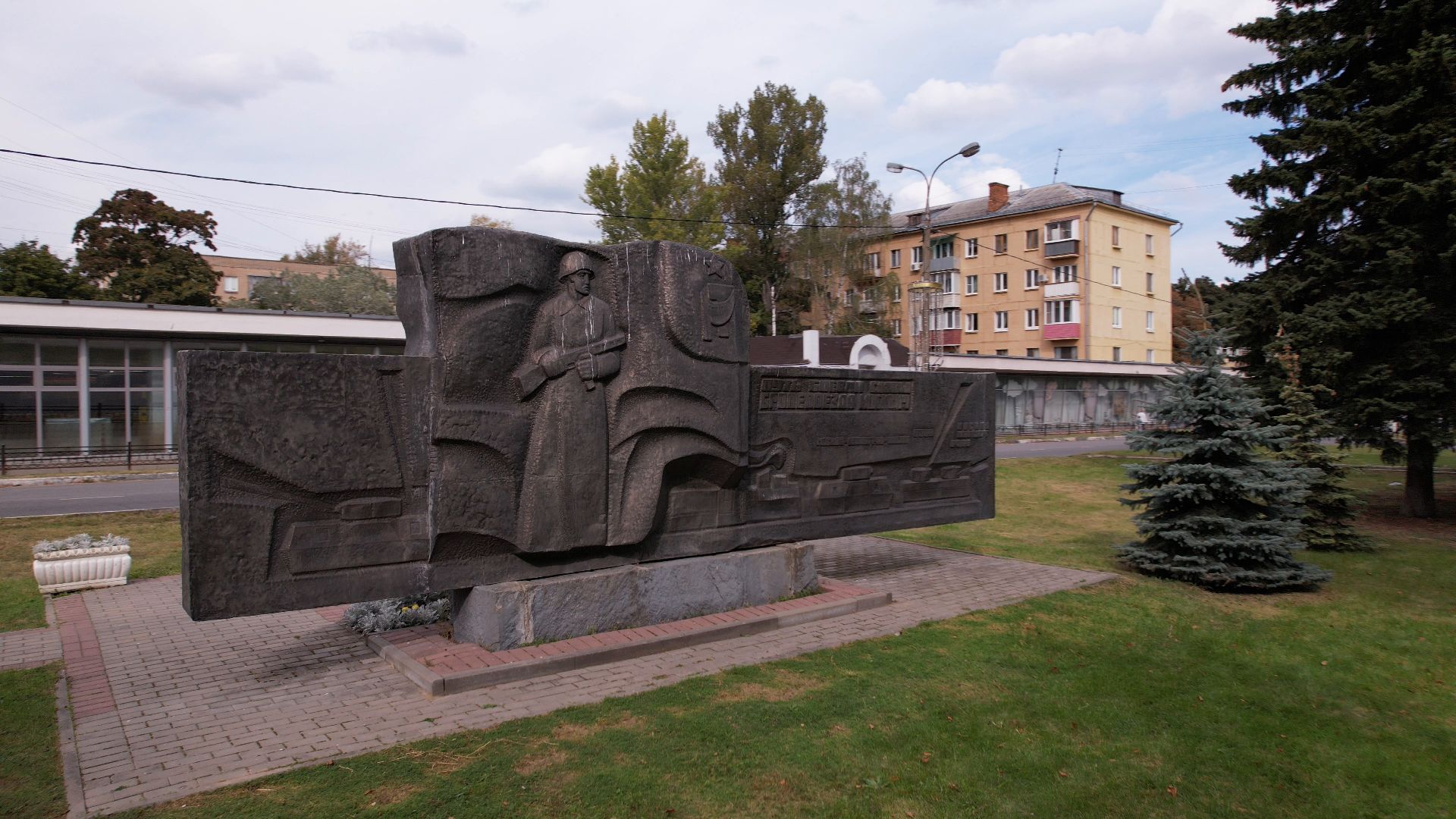 видео с коптера, Жуковский, памятник,