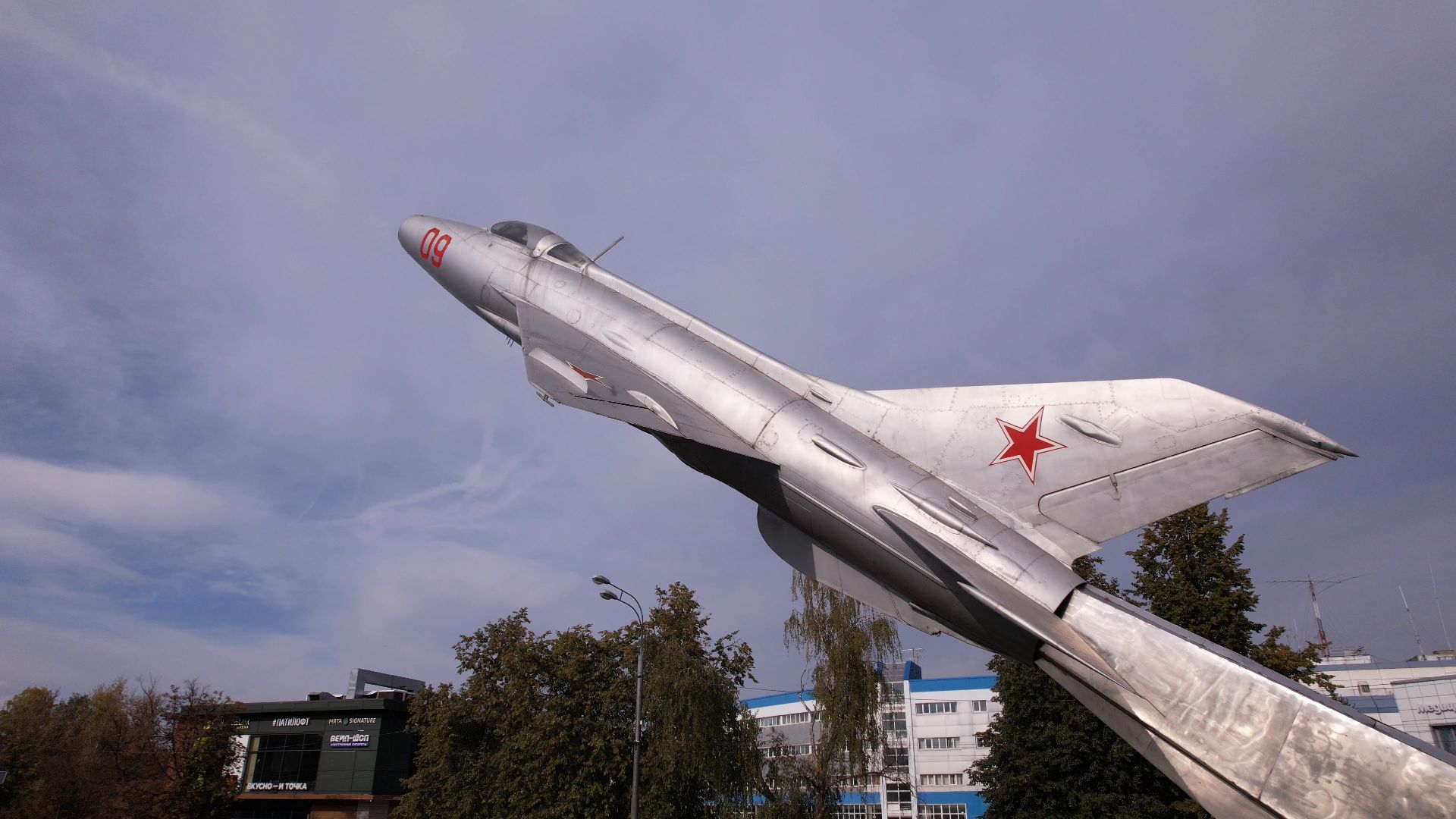 видео с коптера, Жуковский, памятник,