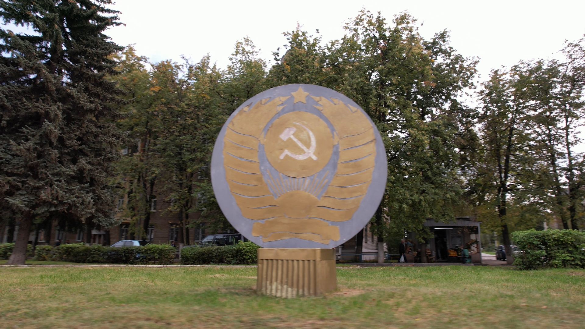 видео с коптера, Жуковский, памятник,