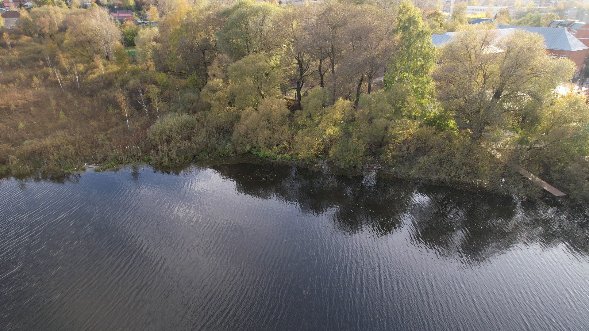 Лобня, Киово, видео с коптера, благоустройство, парк,