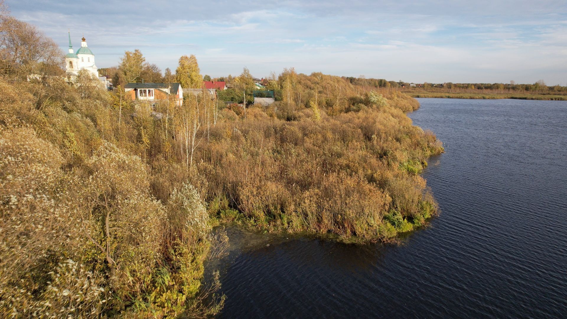 Лобня, Киово, видео с коптера, благоустройство, парк,