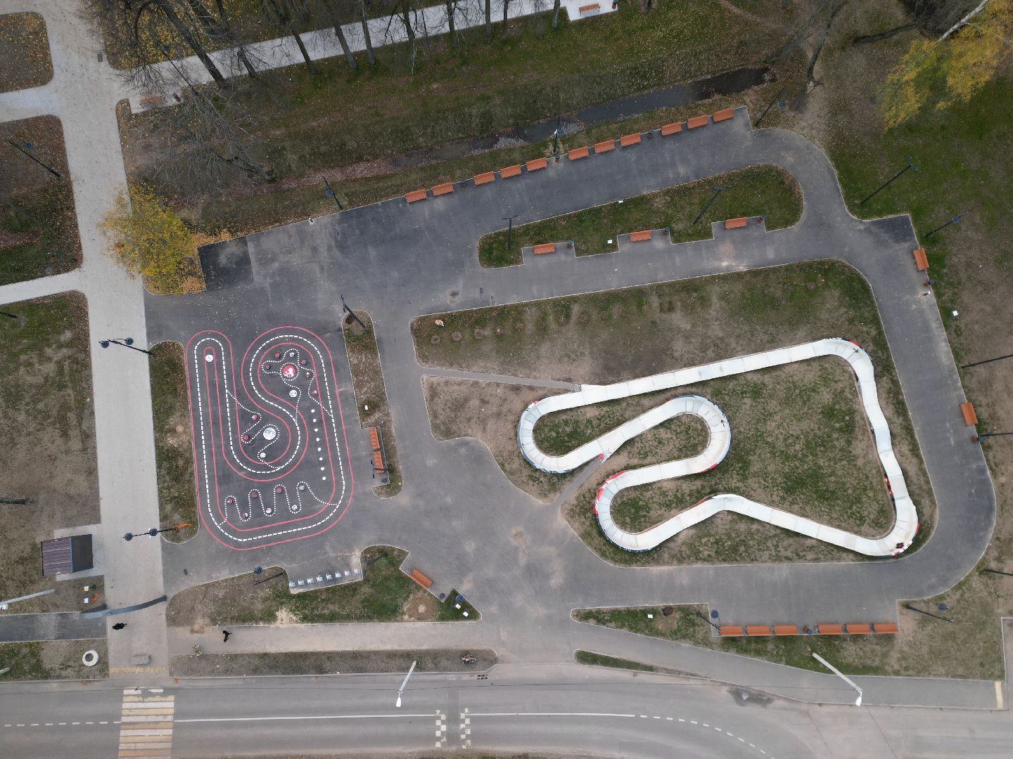 видео с коптера, Лобня, парк, благоустройство,