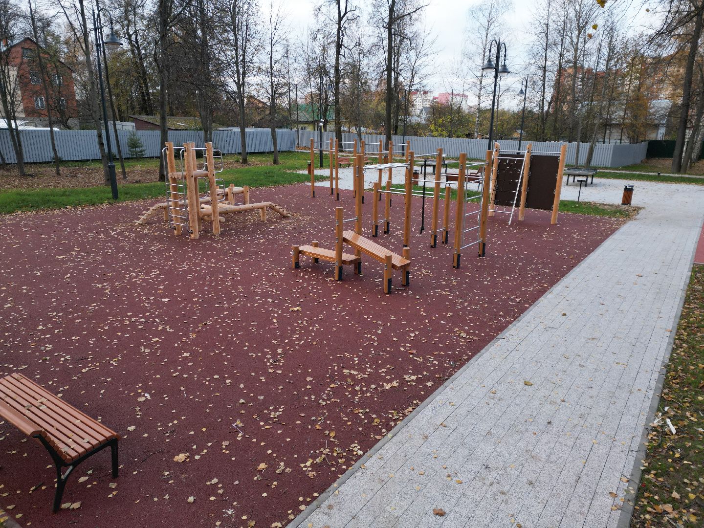 видео с коптера, Лобня, парк, благоустройство,