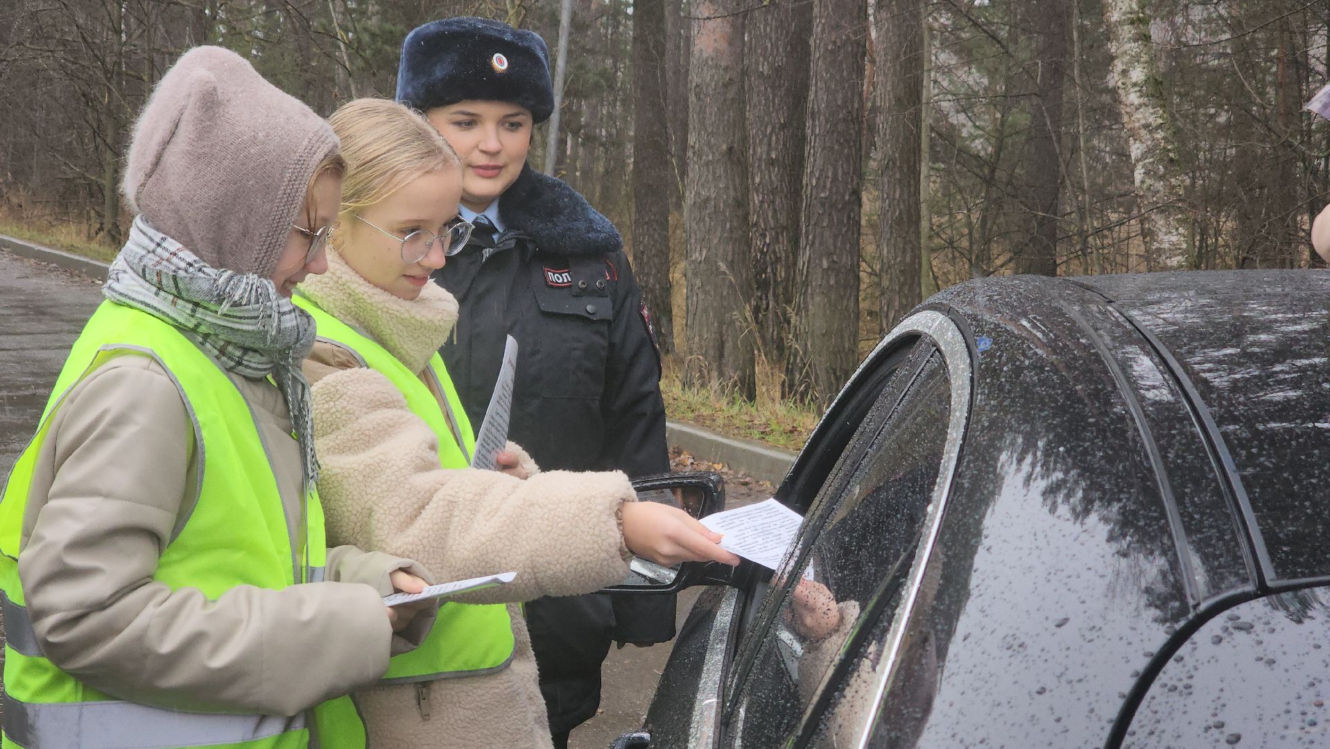 протвино, госавтоинспекторы, госавтоинспекция, ЮИД, акция, Уступи дорогу пешеходу,