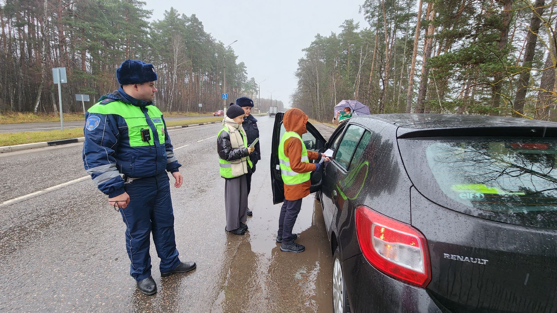 протвино, госавтоинспекторы, госавтоинспекция, ЮИД, акция, Уступи дорогу пешеходу,