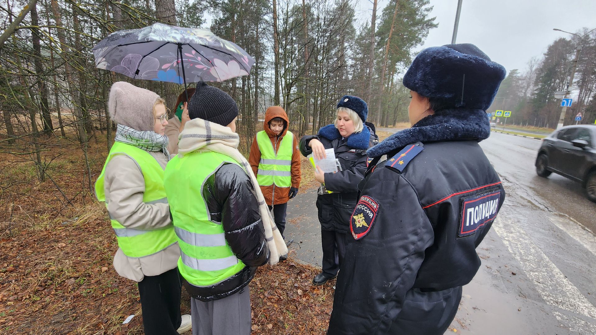 протвино, госавтоинспекторы, госавтоинспекция, ЮИД, акция, Уступи дорогу пешеходу,