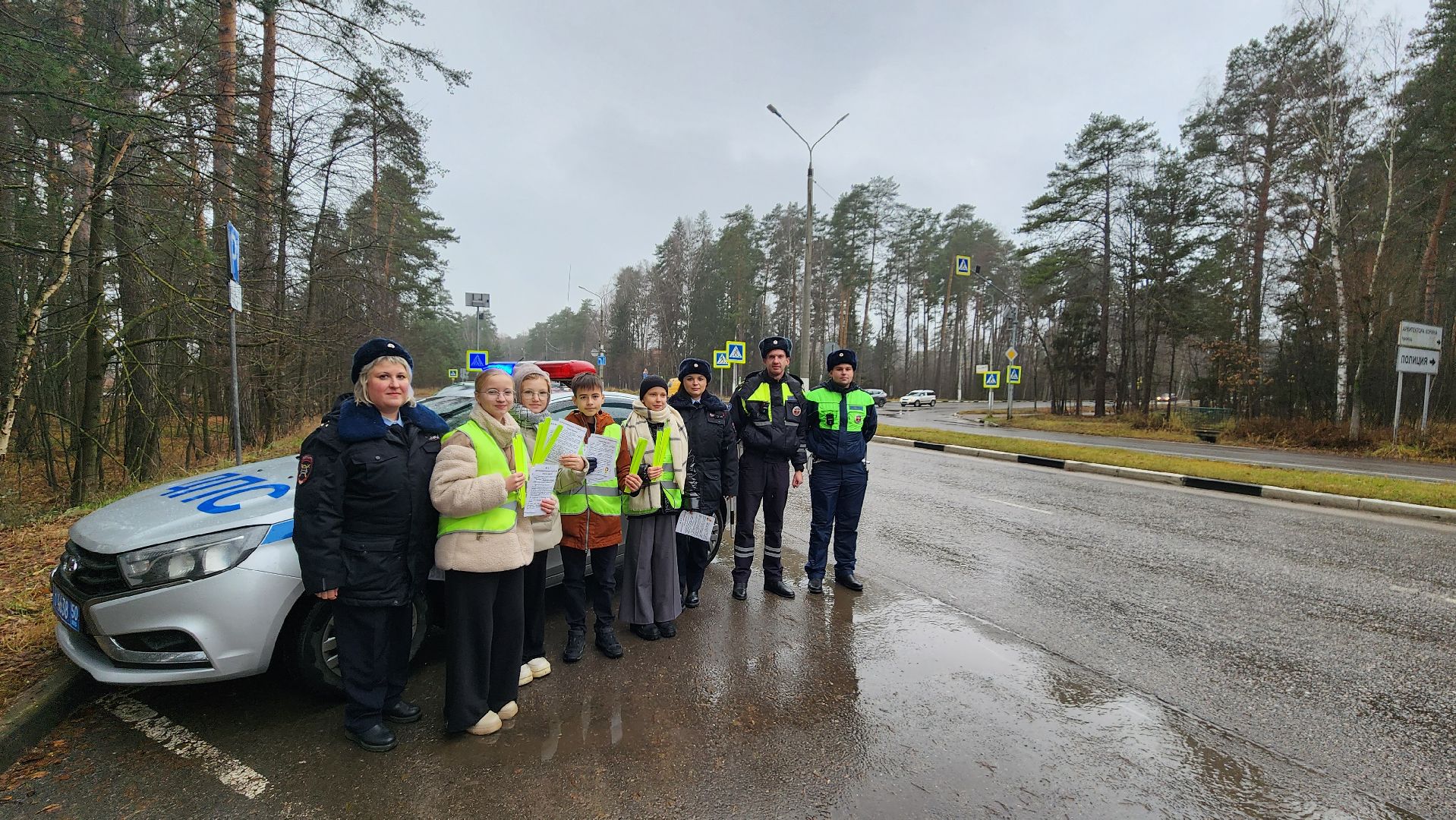 протвино, госавтоинспекторы, госавтоинспекция, ЮИД, акция, Уступи дорогу пешеходу,