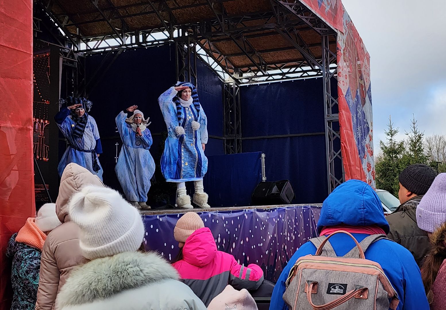 Праздник, дед мороз, парки подмосковья, зима в подмосковье, день рождения деда мороза, дети, Дубна,