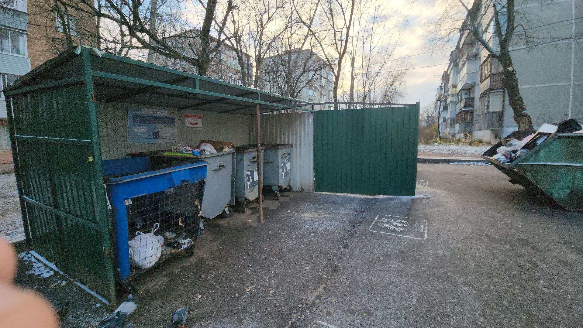 контейнерная площадка, Мясищева, КГО, бункер, мусор, ЭкоЛайн,