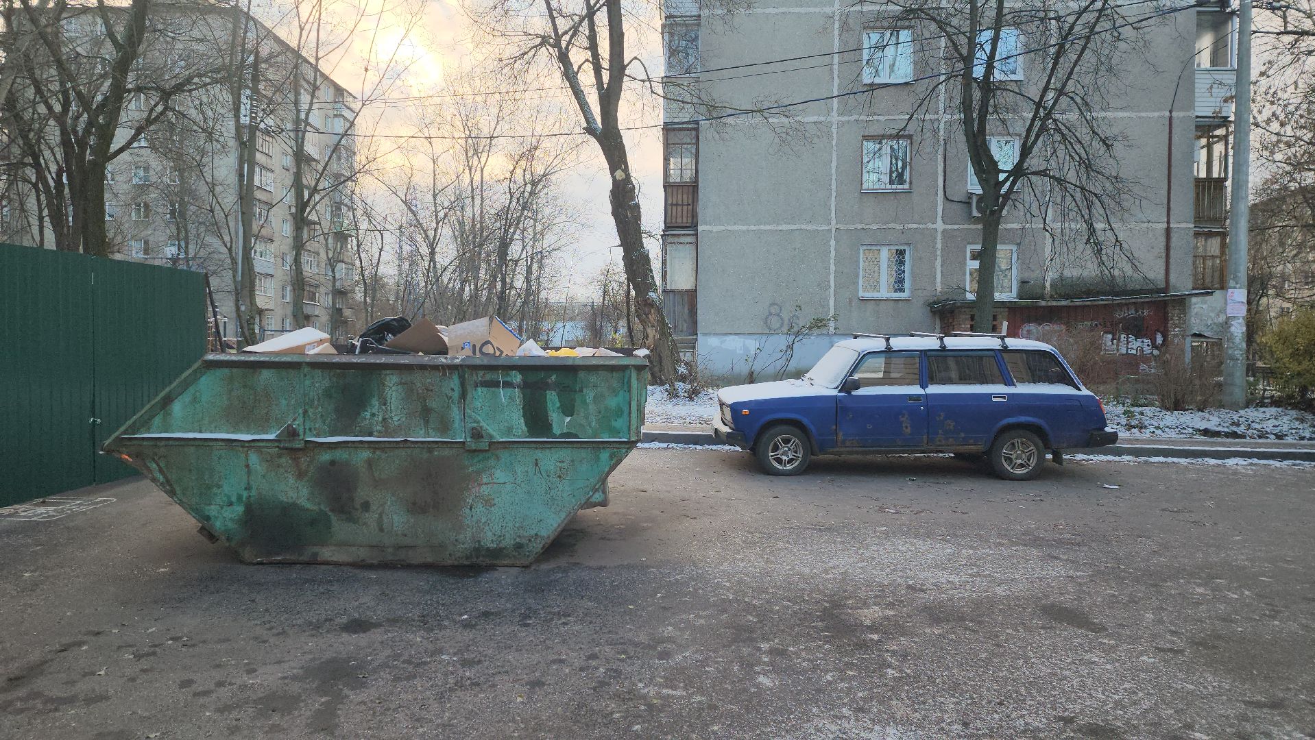 контейнерная площадка, Мясищева, КГО, бункер, мусор, ЭкоЛайн,