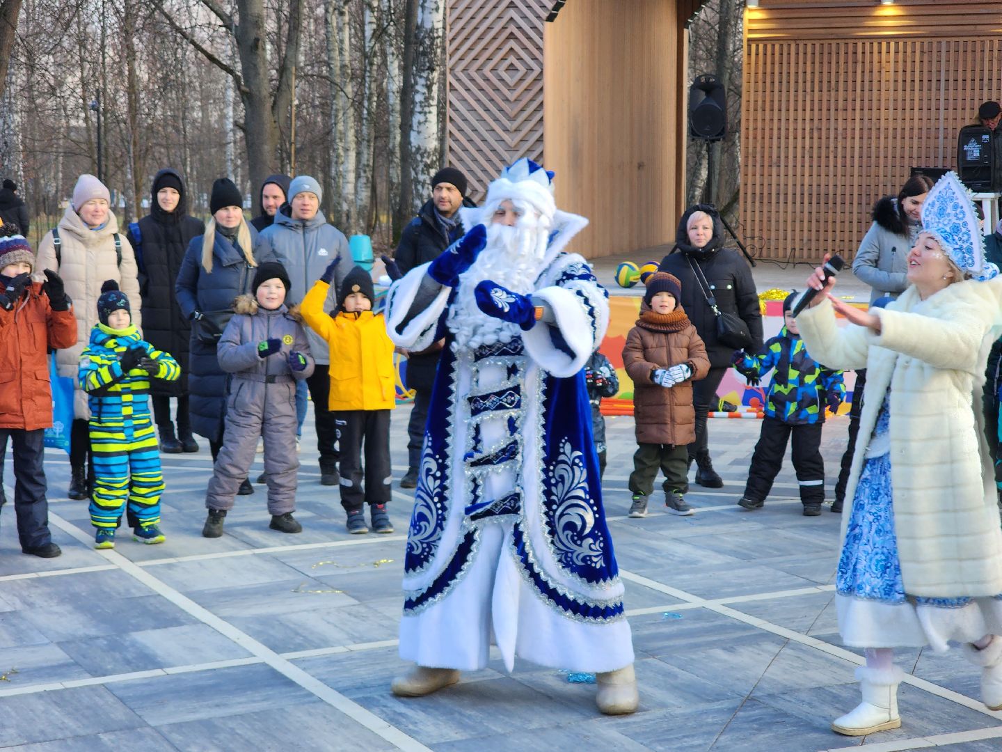 ступино, парк имени Островского, парки подмосковья, парки Ступино, дед мороз,