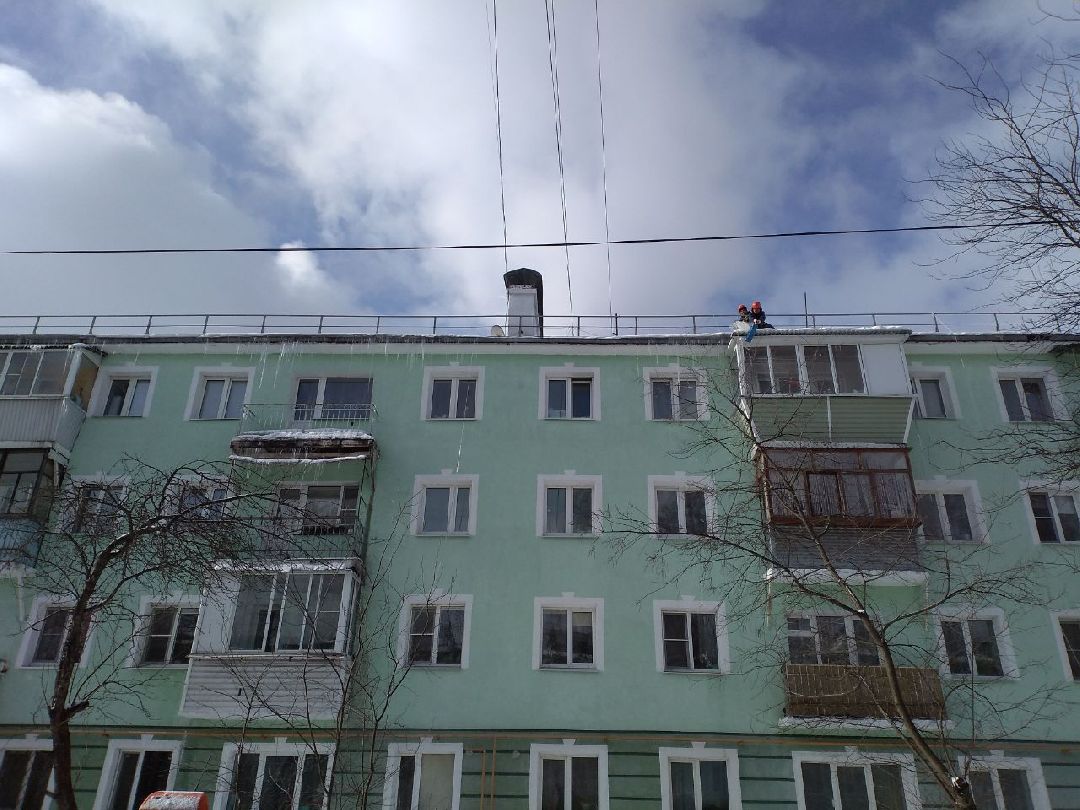 жкх, погода, Лосино-Петровский, Госжилинспекция, очистка кровель, крыши, сосульки, снег, наледь