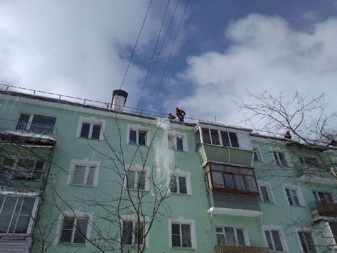 жкх, погода, Лосино-Петровский, Госжилинспекция, очистка кровель, крыши, сосульки, снег, наледь