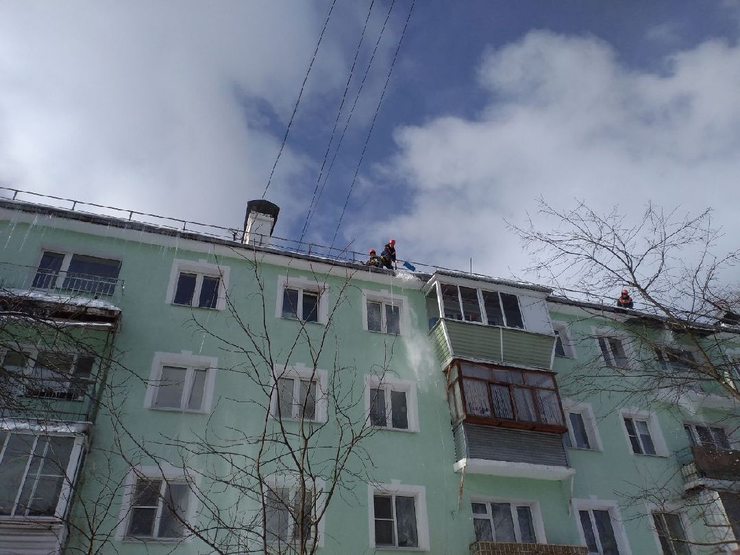 жкх, погода, Лосино-Петровский, Госжилинспекция, очистка кровель, крыши, сосульки, снег, наледь