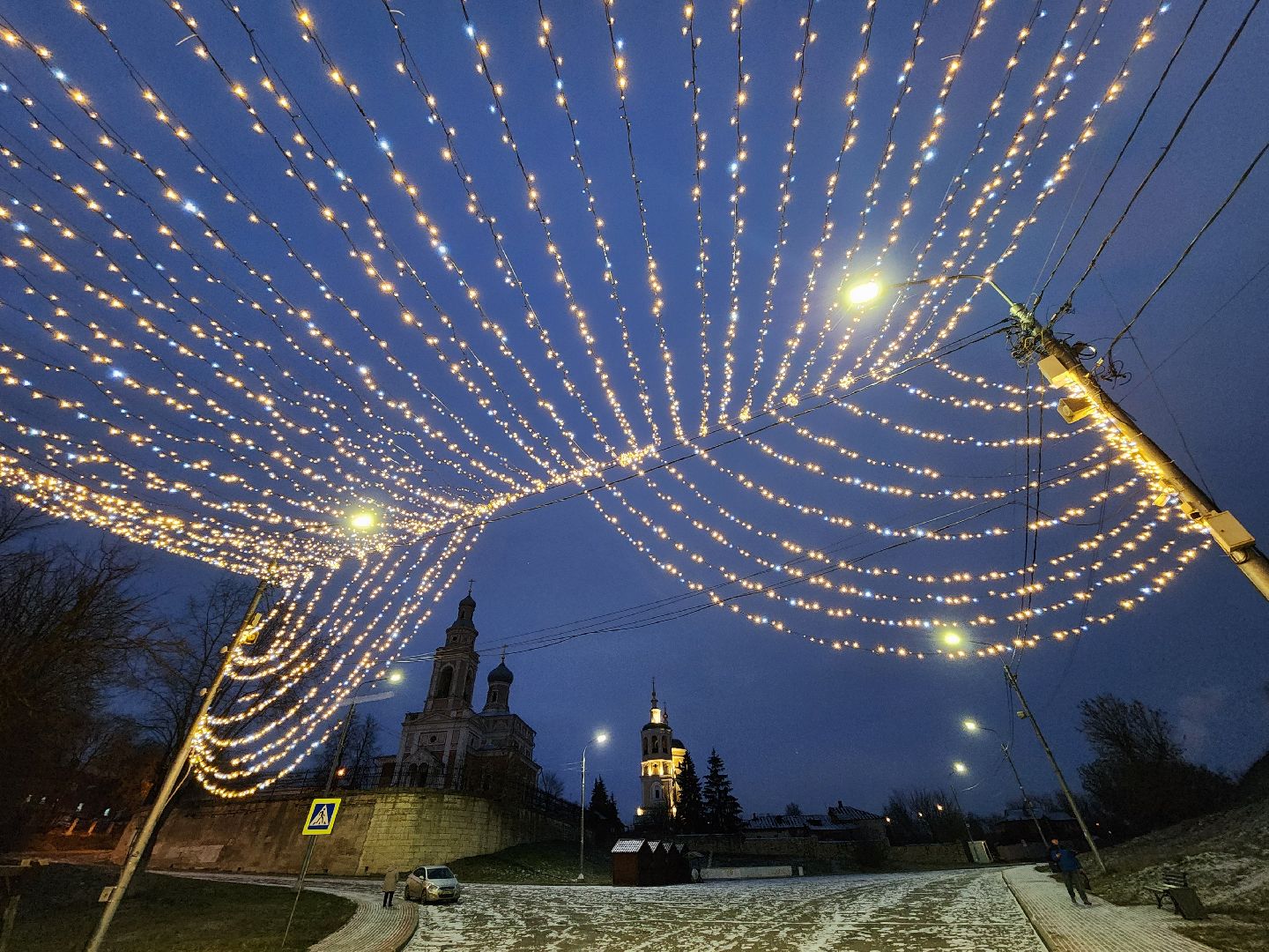 серпухов, подмосковье, соборная гора, иллюминация, новый год,