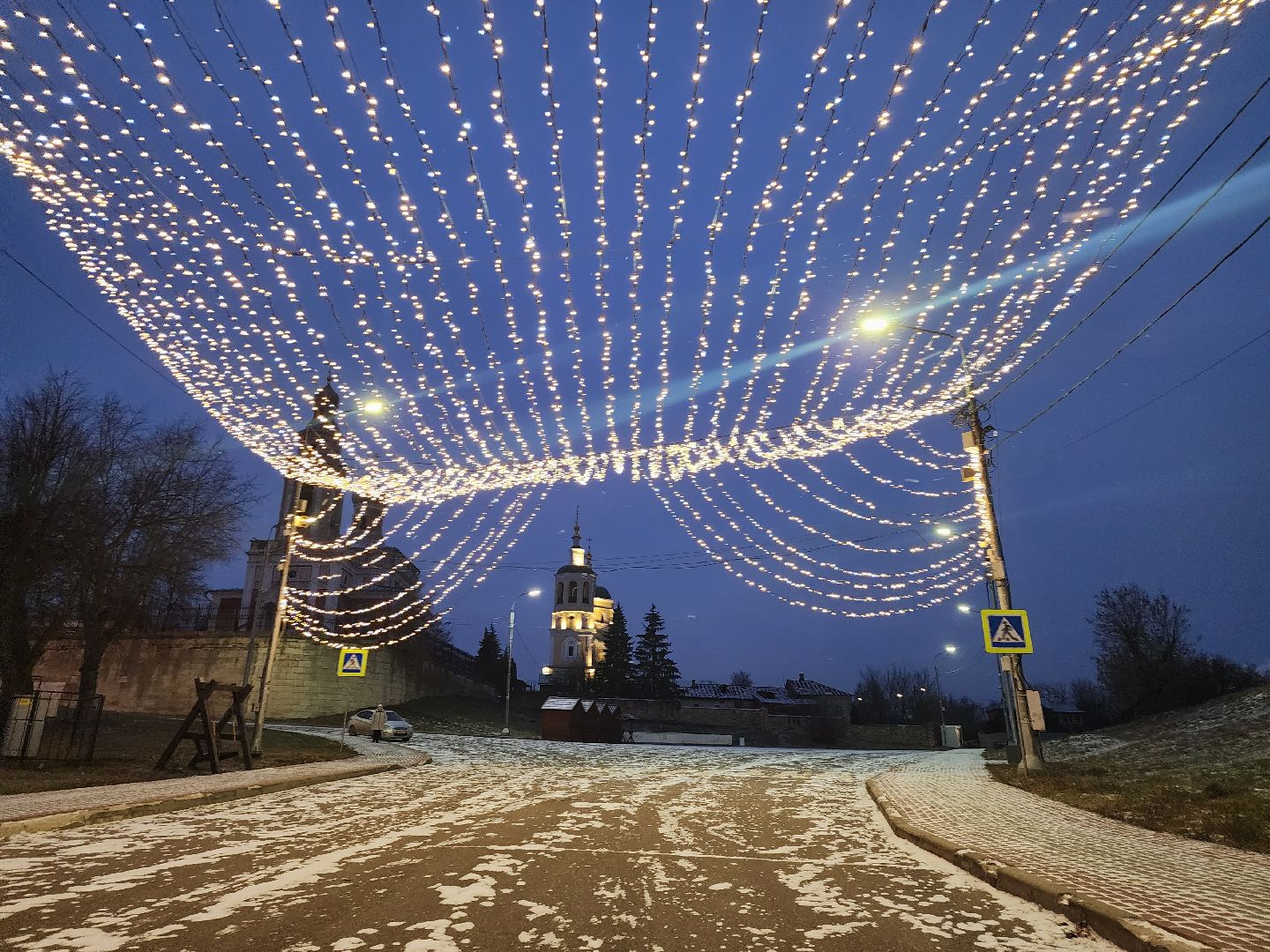 серпухов, подмосковье, соборная гора, иллюминация, новый год,