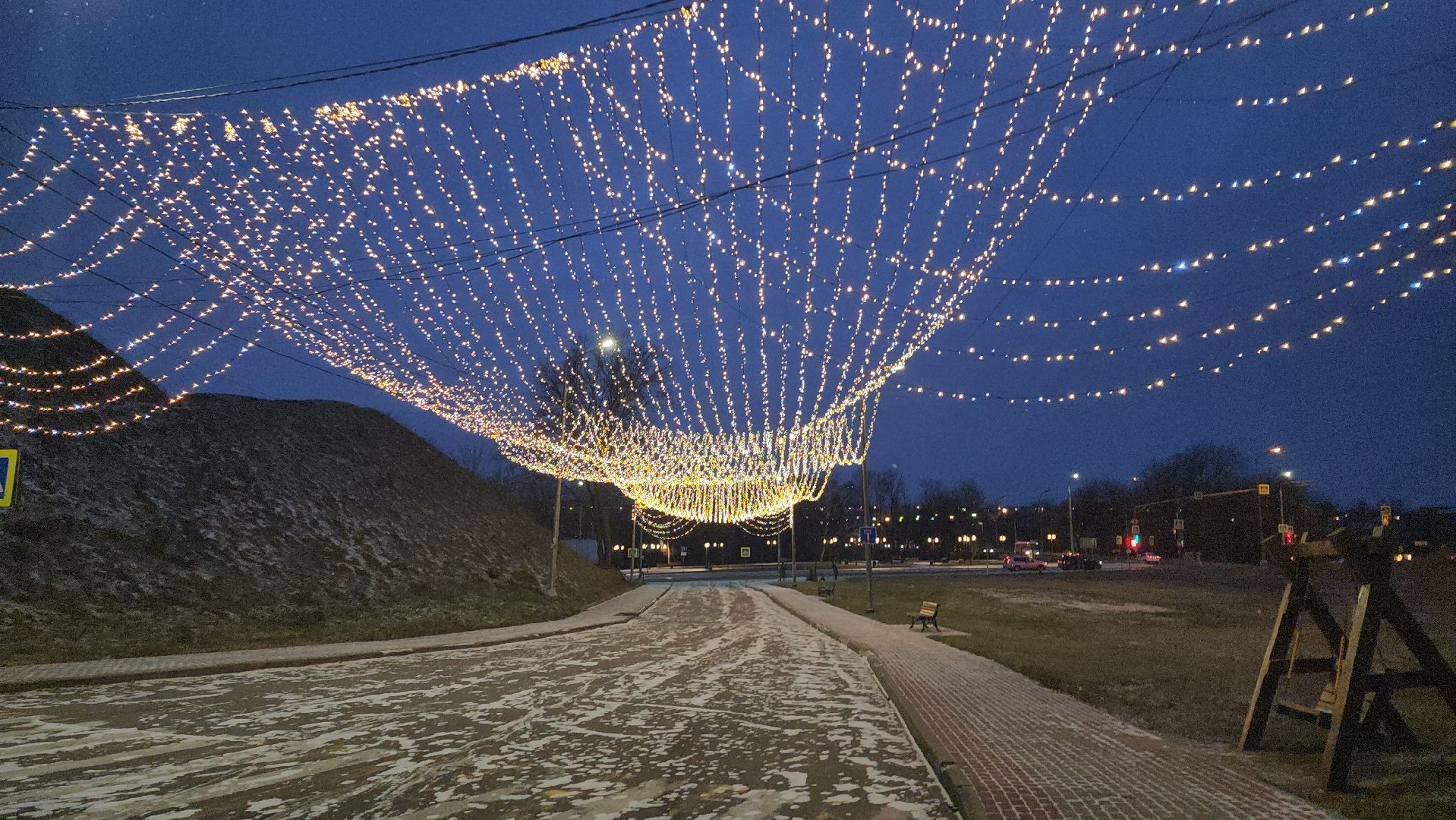 серпухов, подмосковье, соборная гора, иллюминация, новый год,