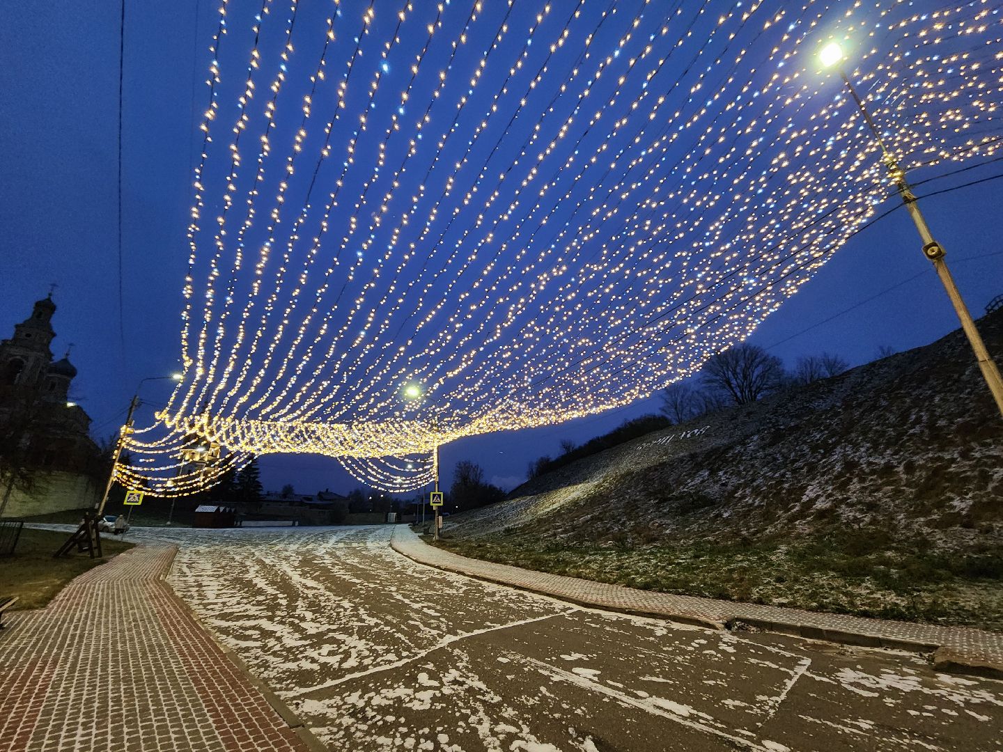 серпухов, подмосковье, соборная гора, иллюминация, новый год,