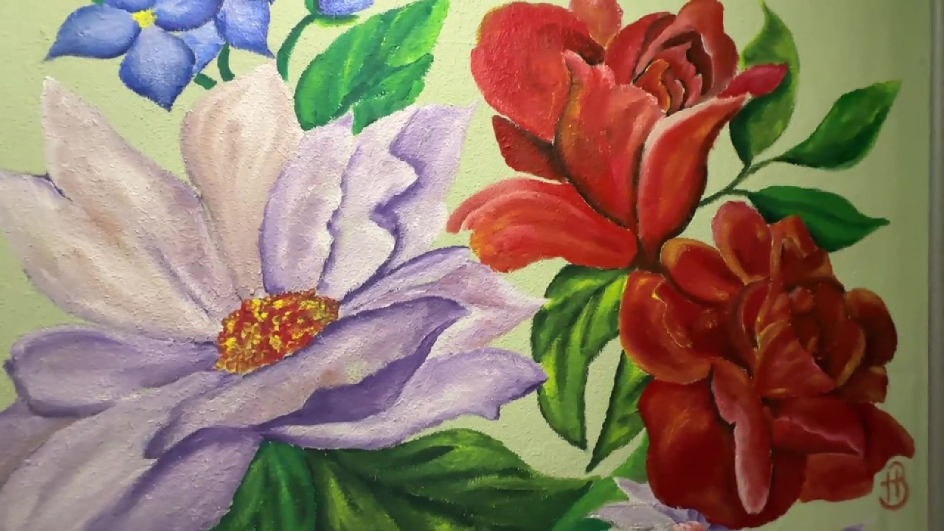 Реутов, подъезд, стены, рисунки, звери, цветы,