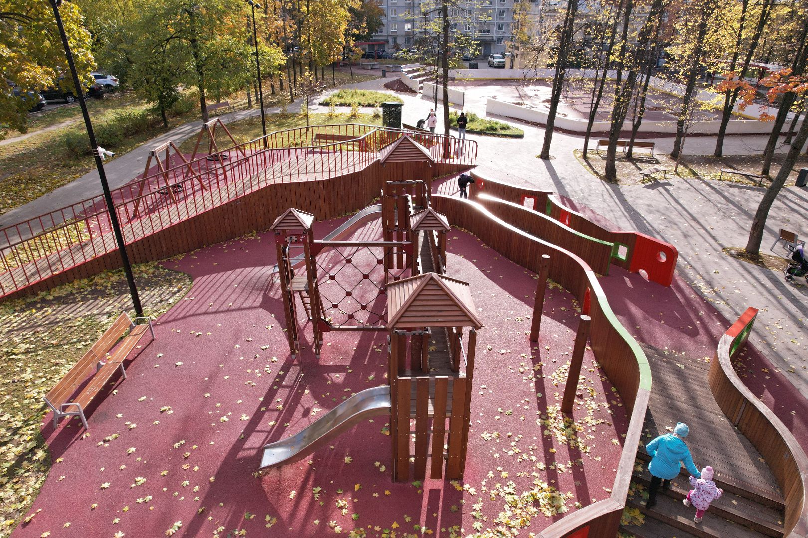 видео с коптера, дзержинский, парк,