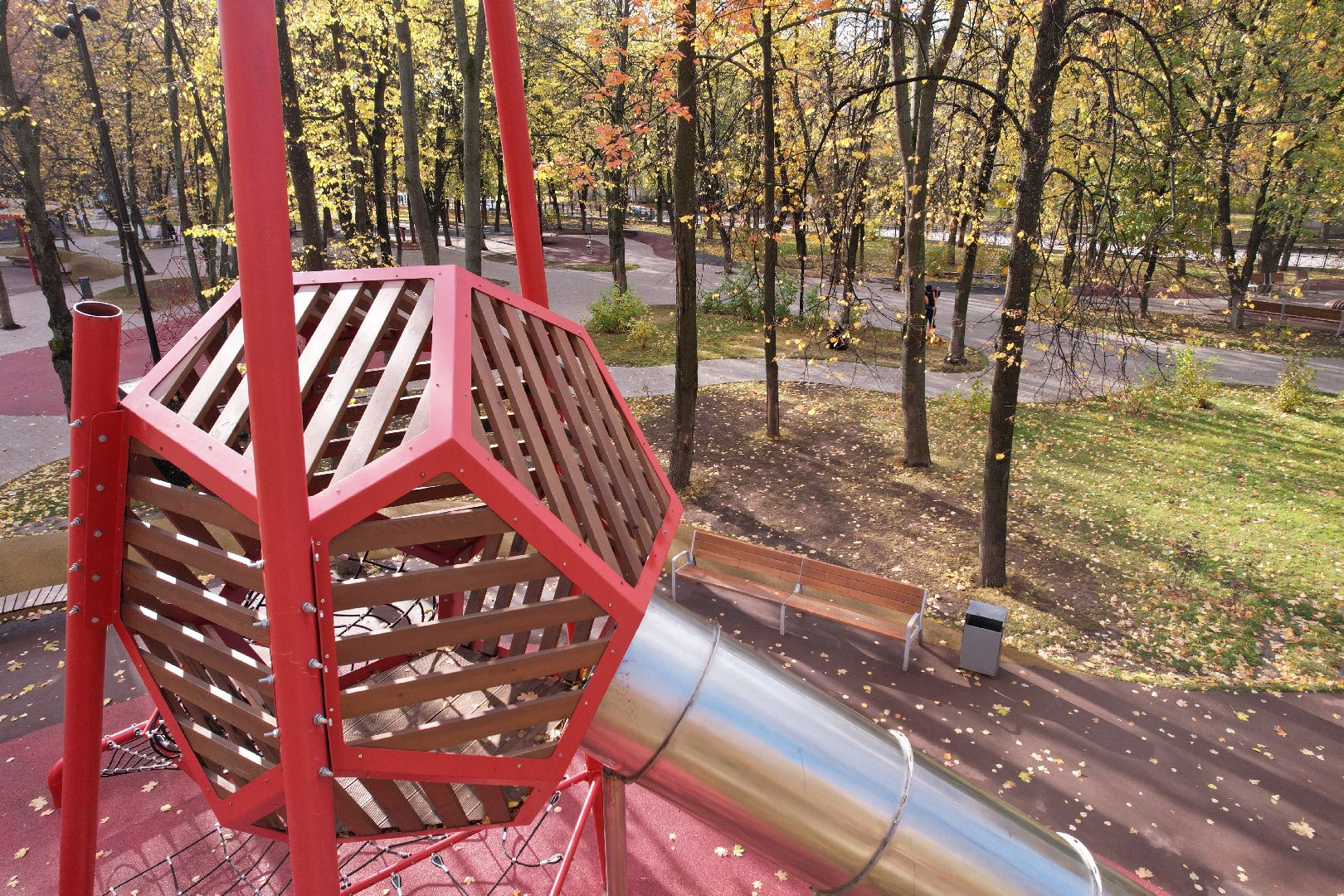 видео с коптера, дзержинский, парк,