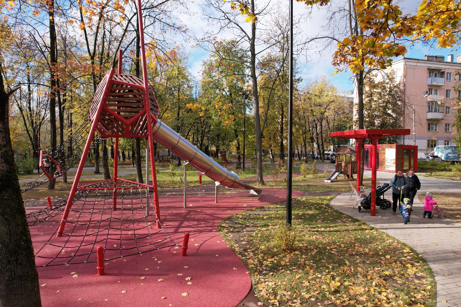 видео с коптера, дзержинский, парк,