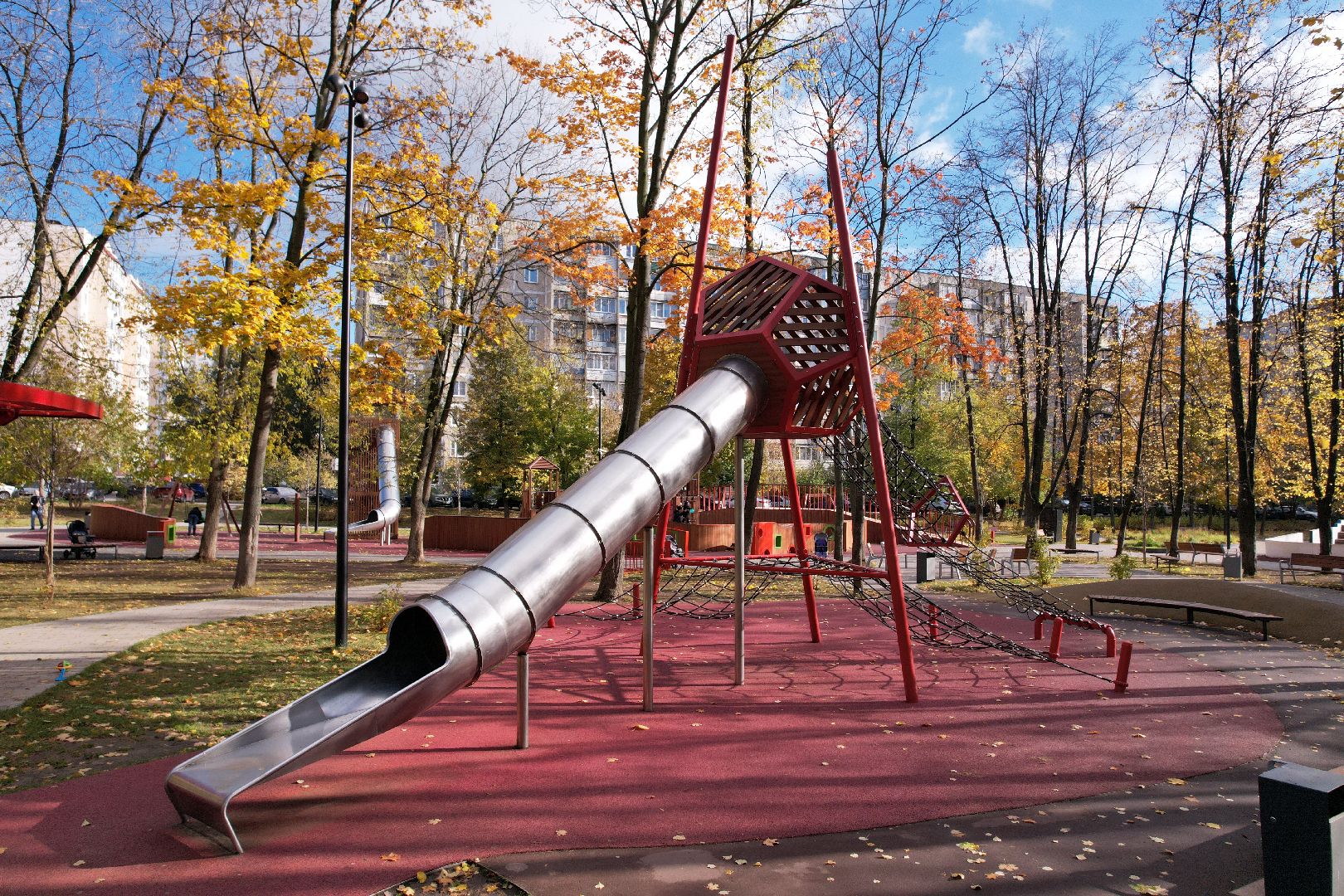 видео с коптера, дзержинский, парк,