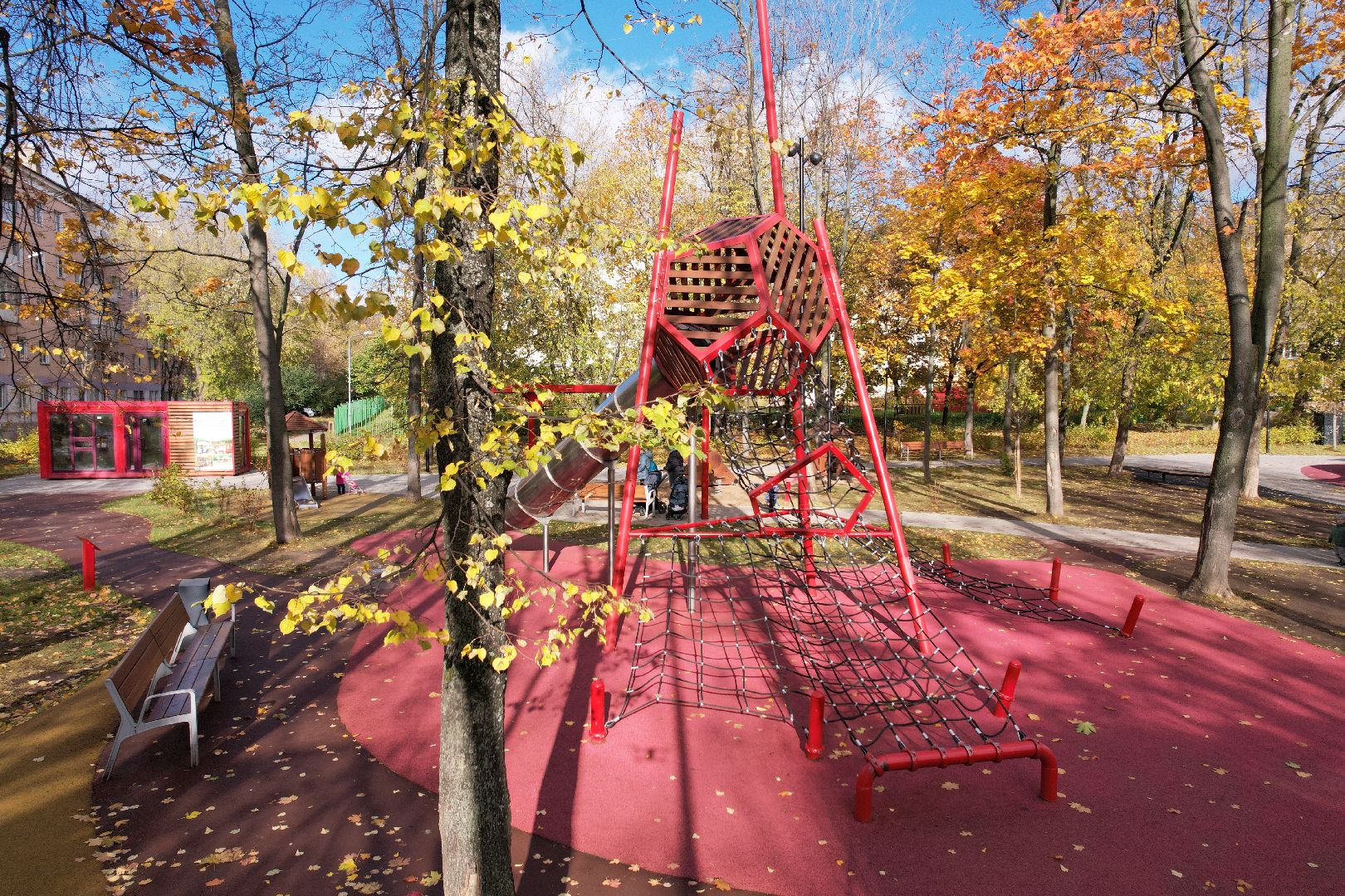 видео с коптера, дзержинский, парк,