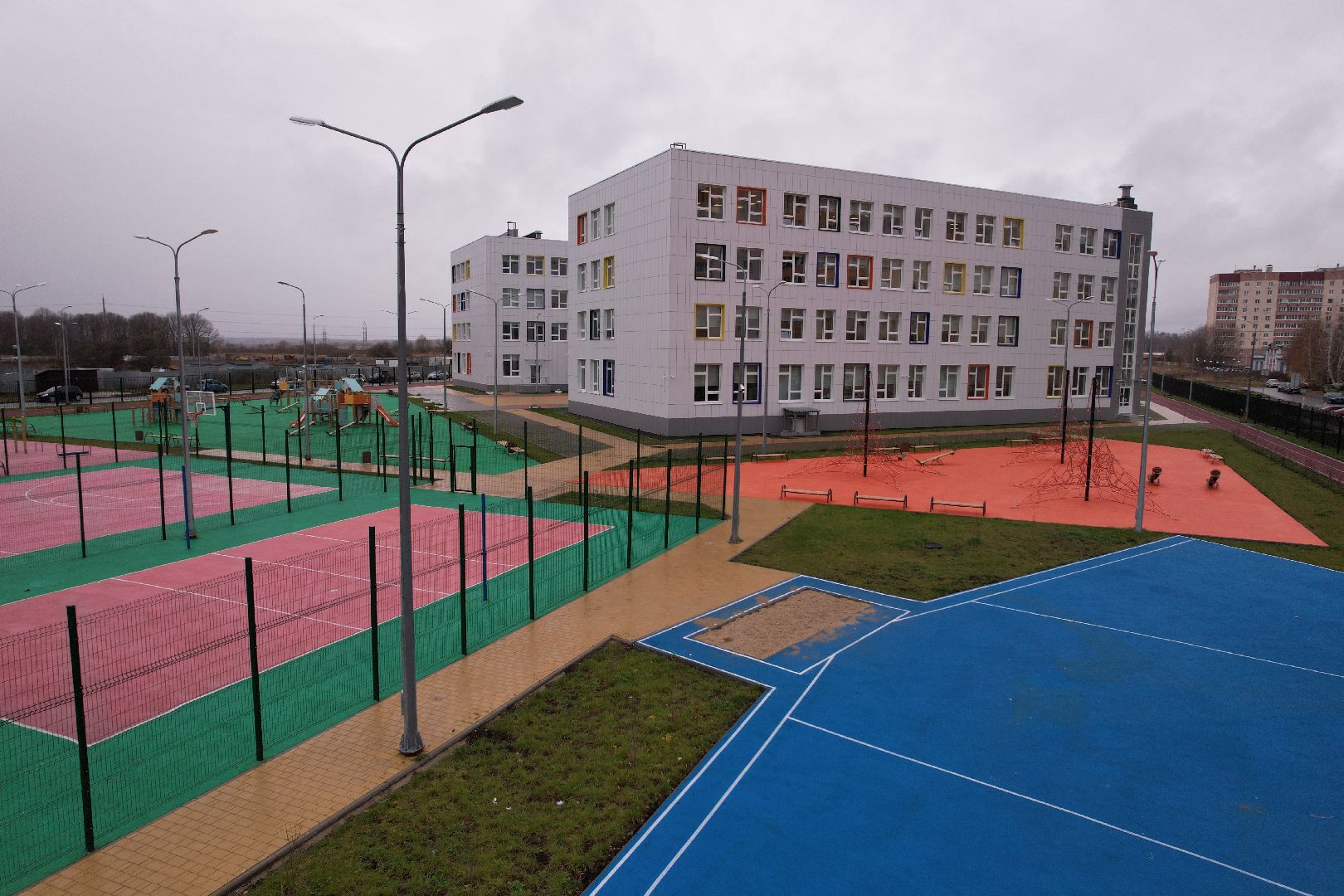 видео с коптера, школа, коломна,