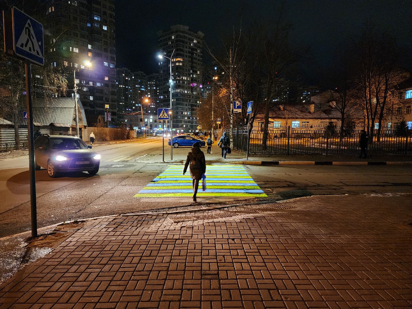 раменское, дороги, пешеходный переход, светящаяся разметка,