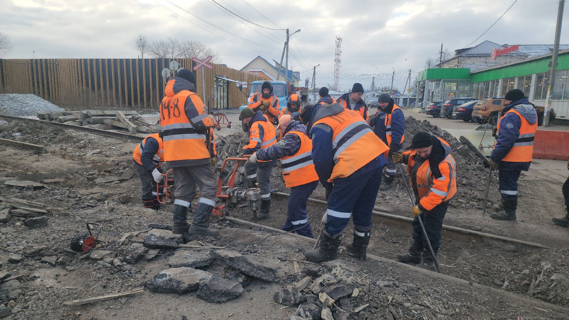 ремонт дорог, переезд, Дорохово, руза, рузский городской округ, ржд, московская область, подмосковье,