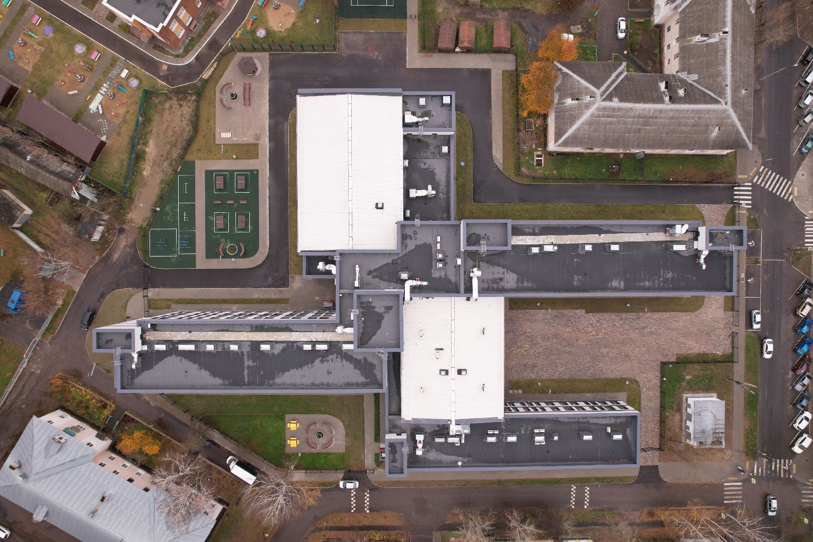 школа, коломна,видео с коптера,