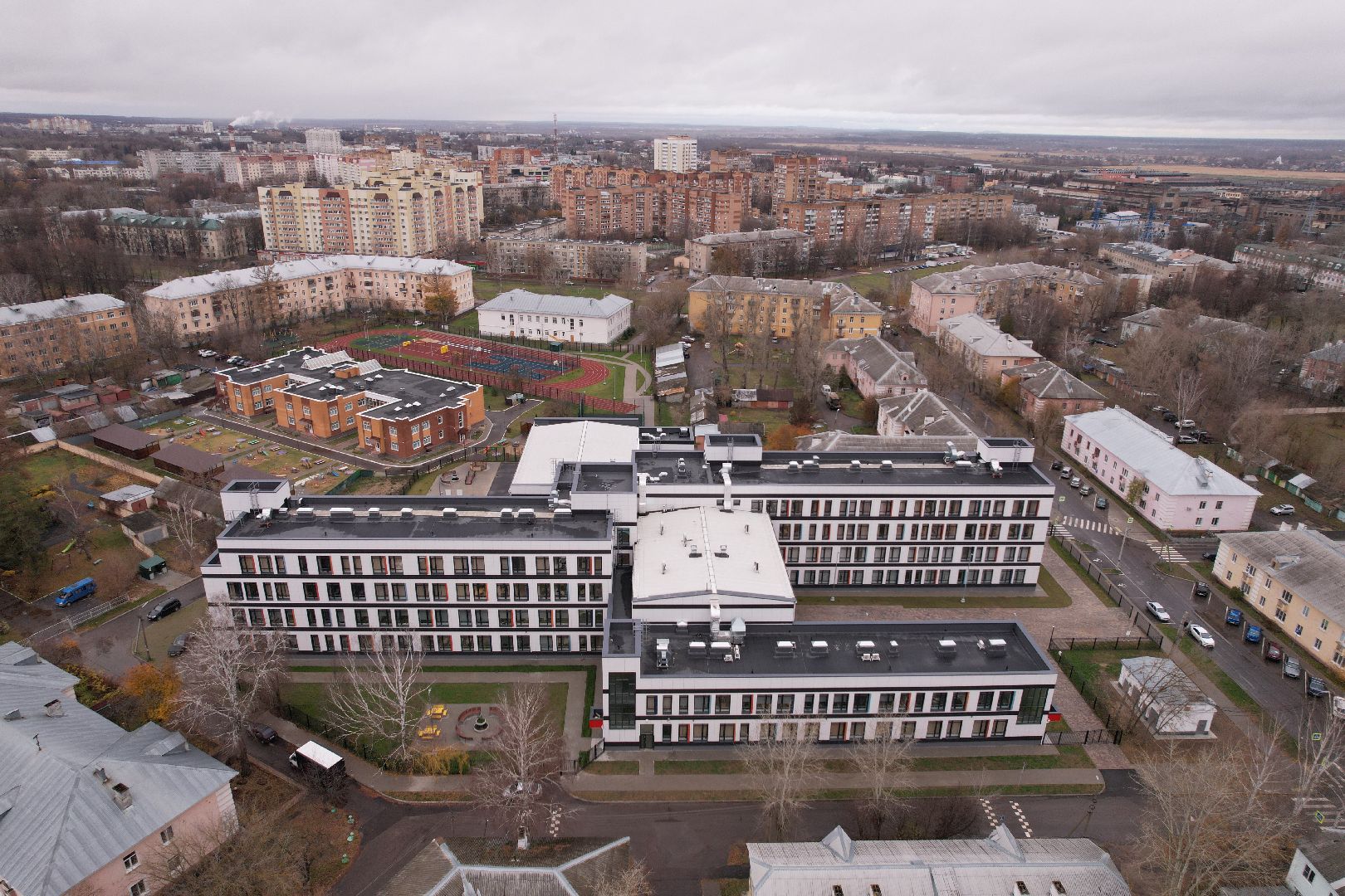 школа, коломна,видео с коптера,