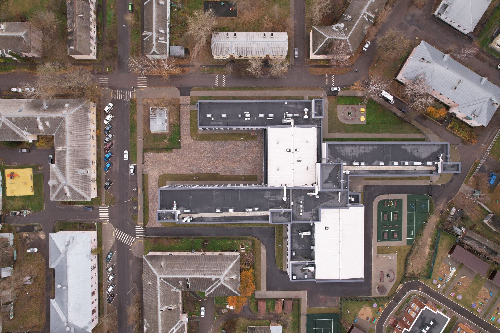 школа, коломна,видео с коптера,