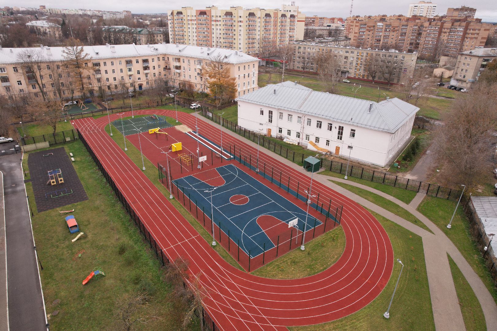 школа, коломна,видео с коптера,