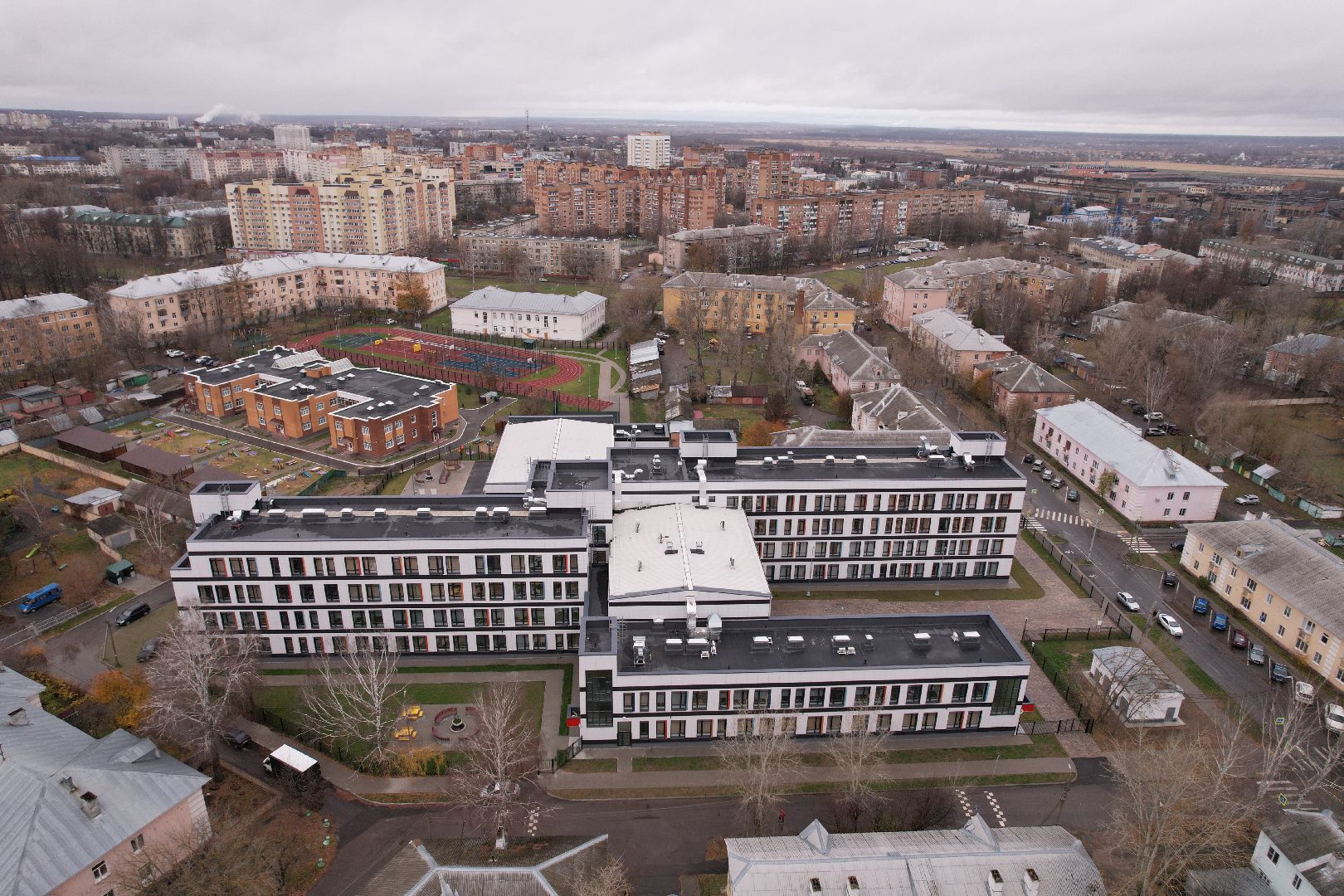 школа, коломна,видео с коптера,