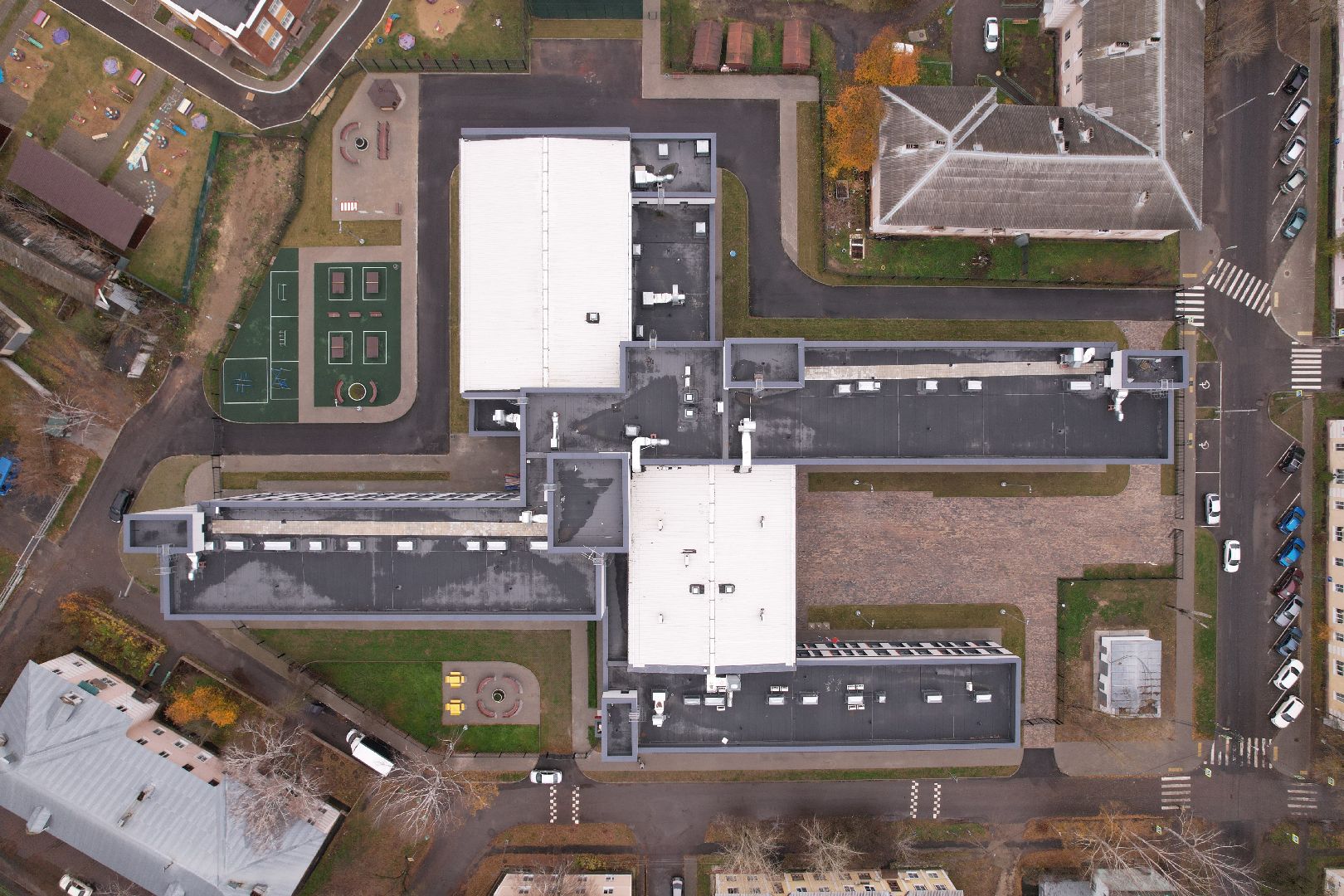 школа, коломна,видео с коптера,