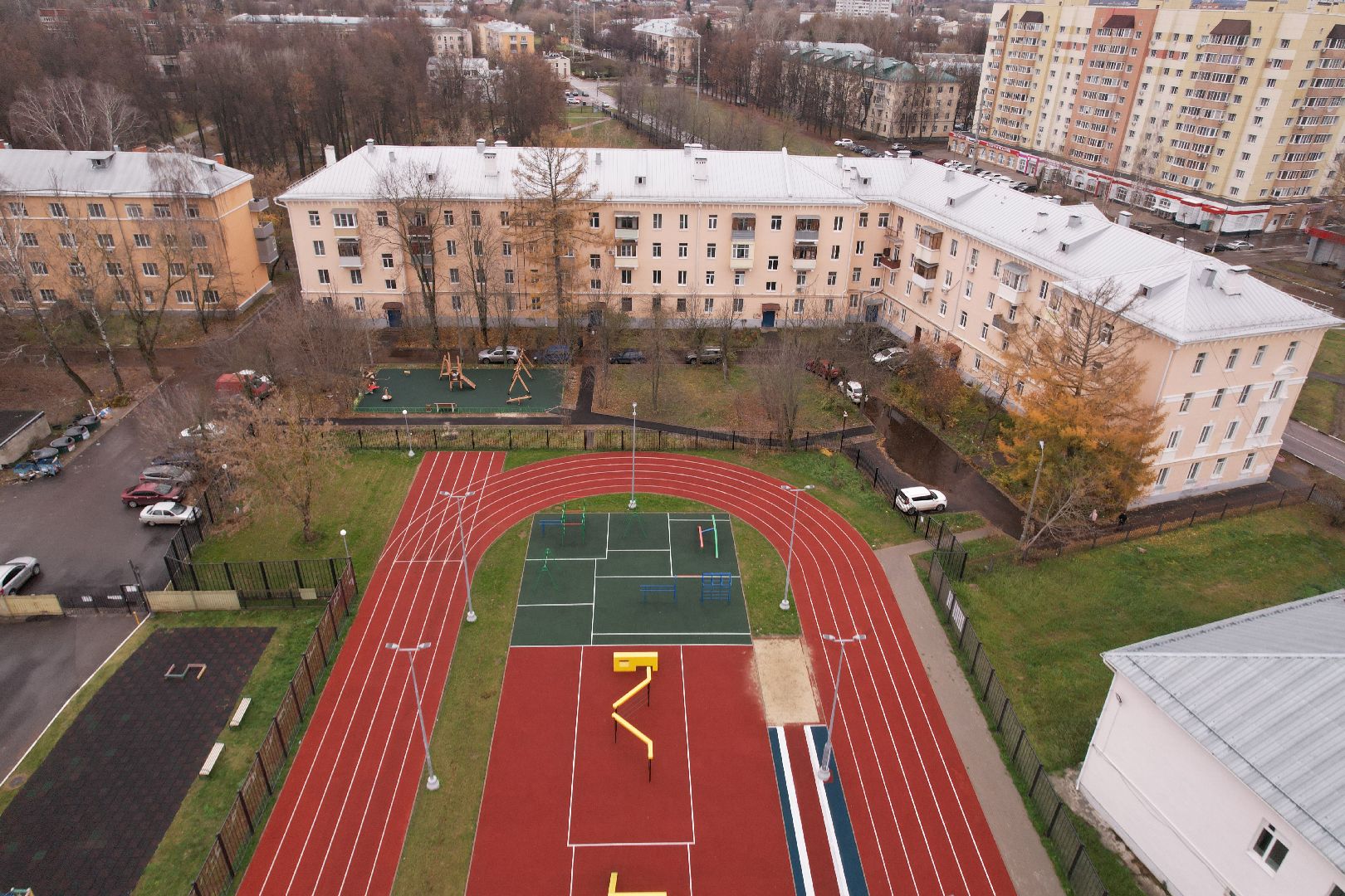 школа, коломна,видео с коптера,