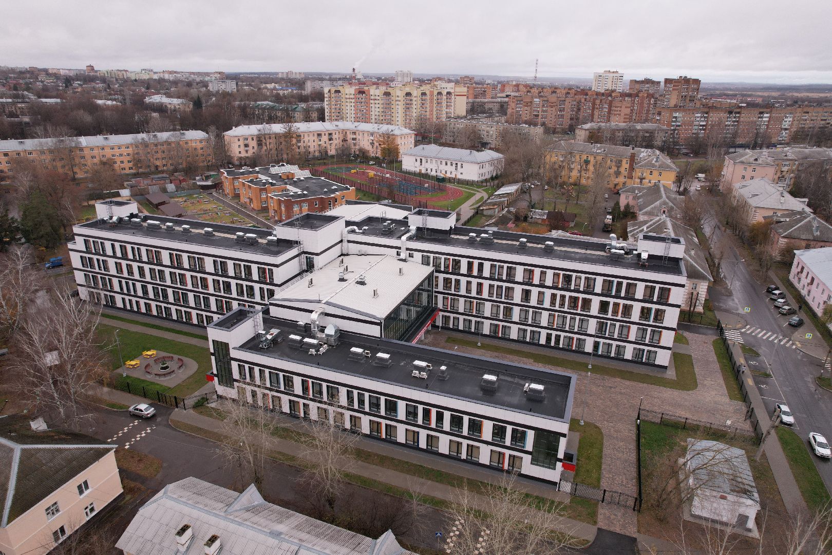 школа, коломна,видео с коптера,