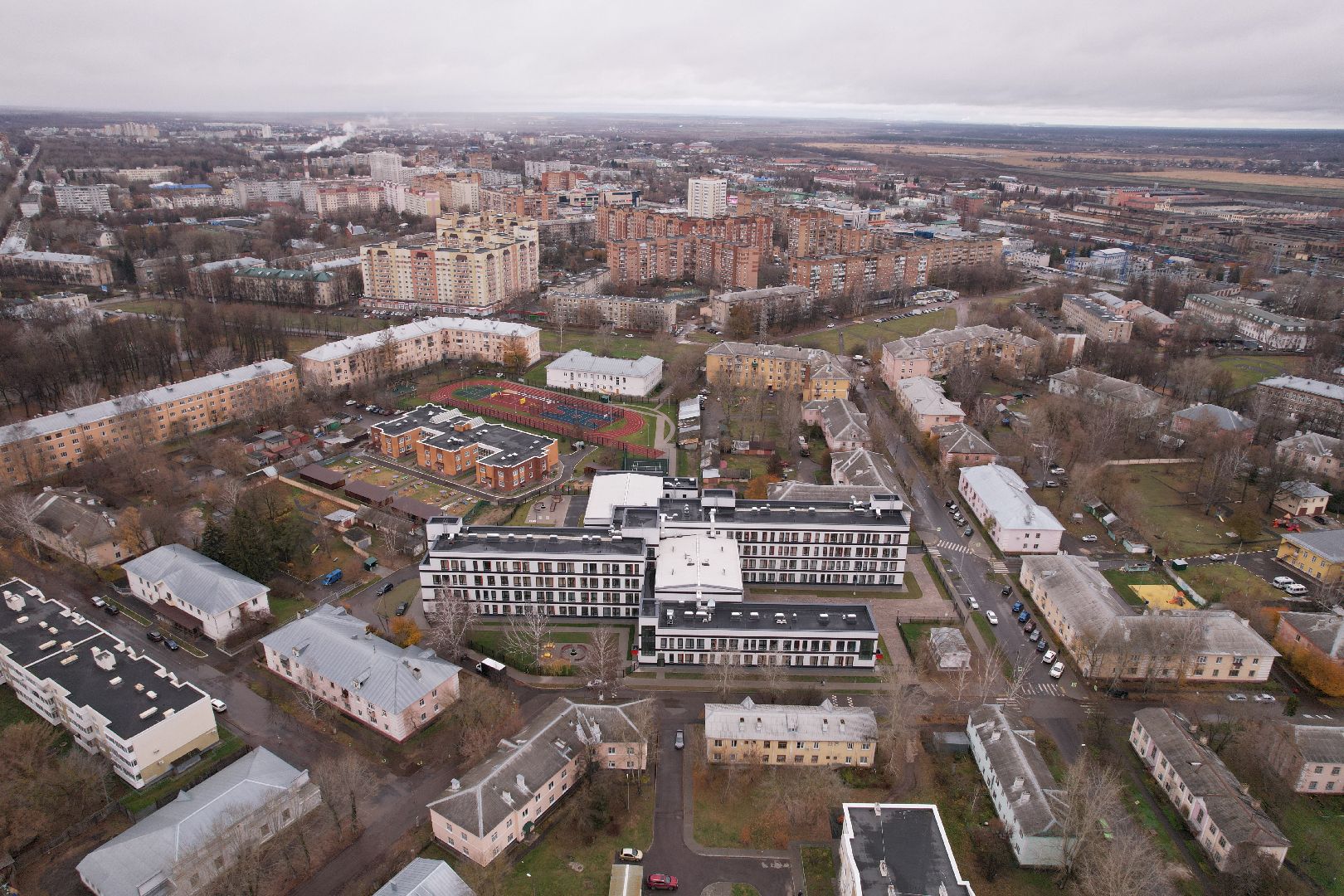 школа, коломна,видео с коптера,