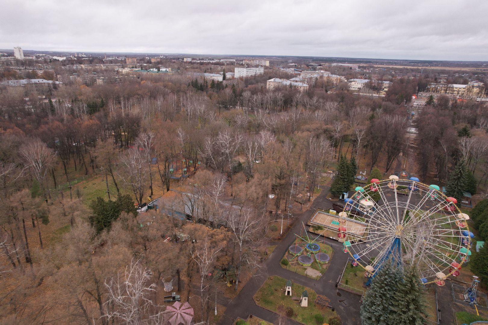 парк, коломна,видео с коптера,