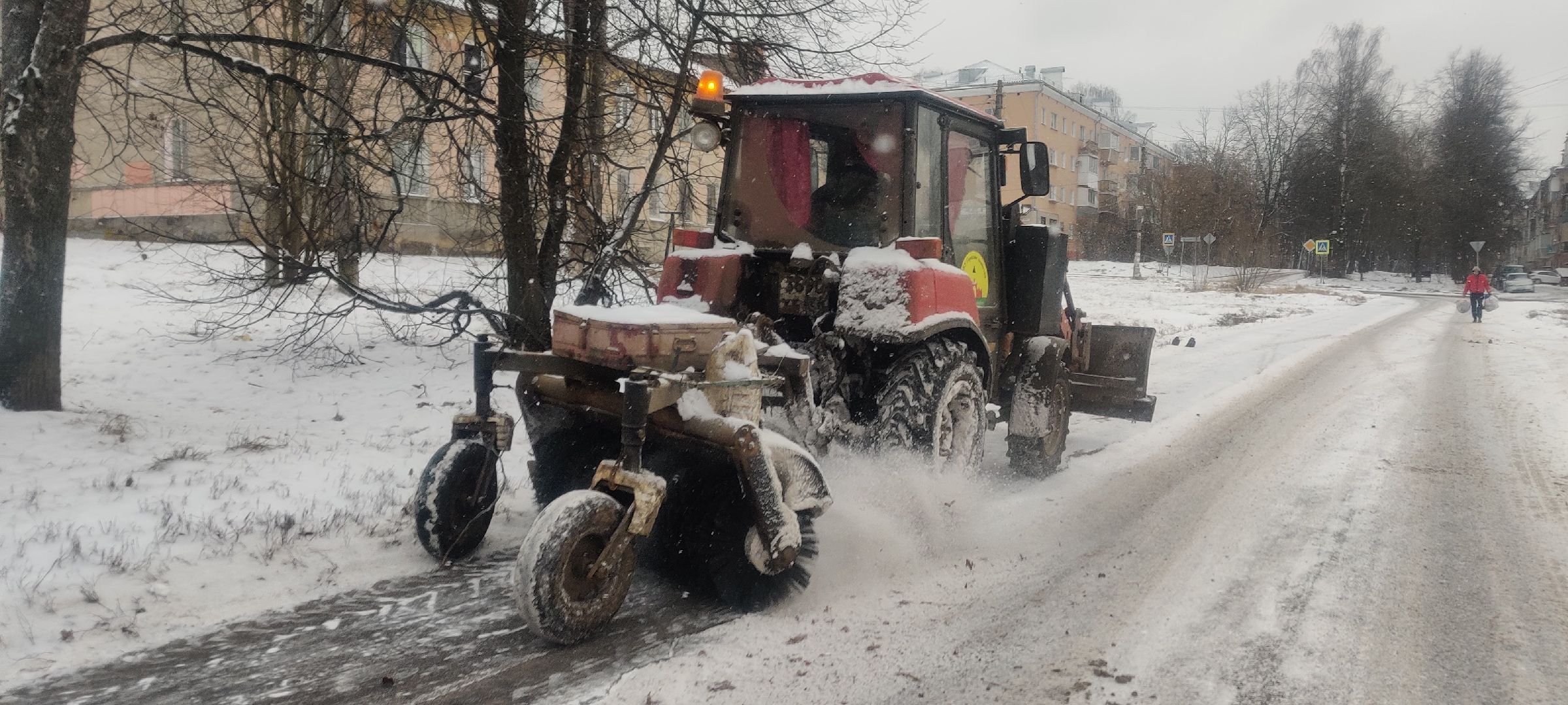 красноармейск, Пушкинский, Снегопад, коммунальная техника, водитель трактора,