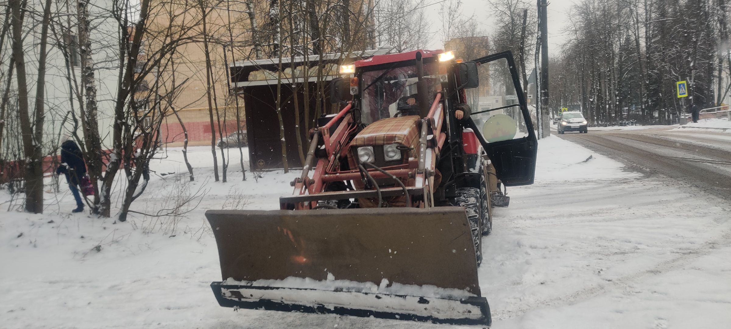 красноармейск, Пушкинский, Снегопад, коммунальная техника, водитель трактора,