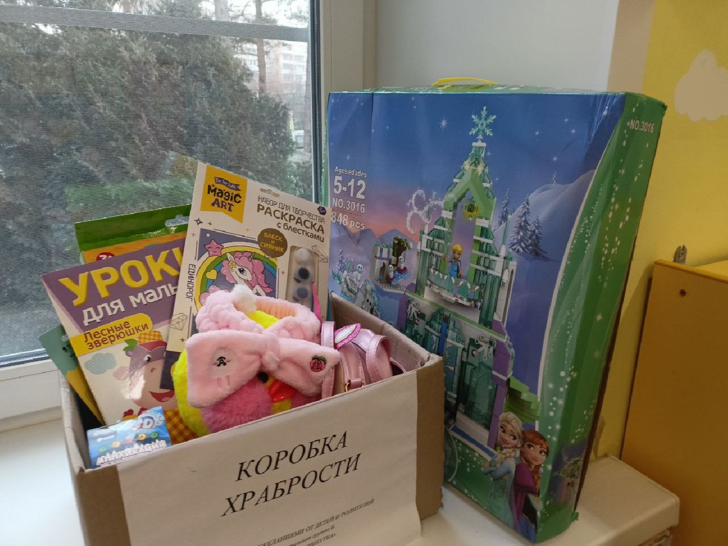 коробка храбрости, единая россия, благотворительая акция, сбор, дети, Дубна,