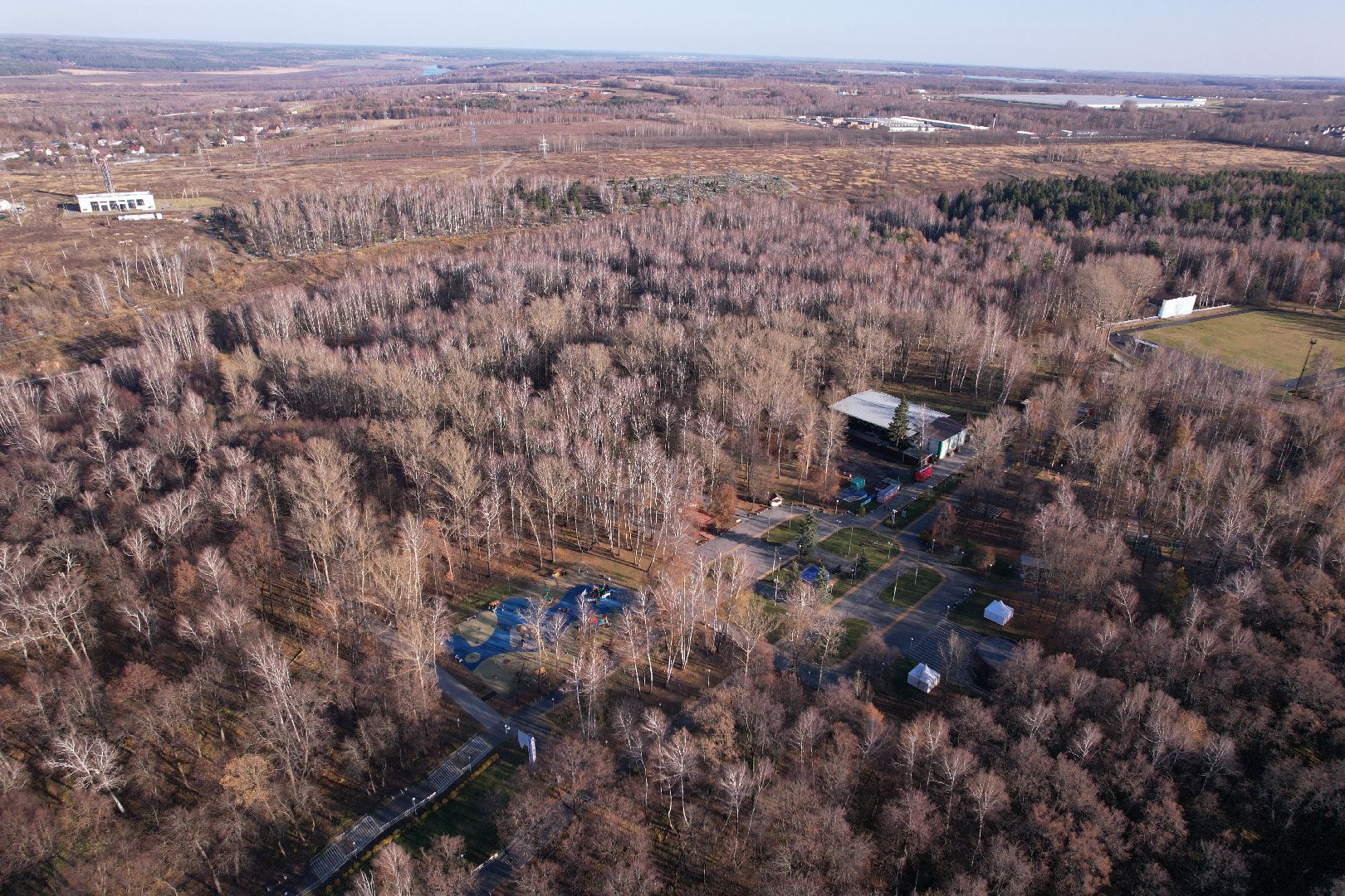 парк, кашира,видео с коптера,