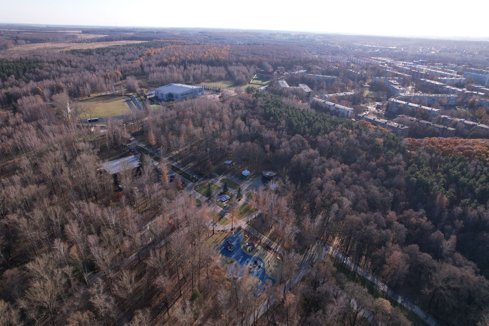 парк, кашира,видео с коптера,