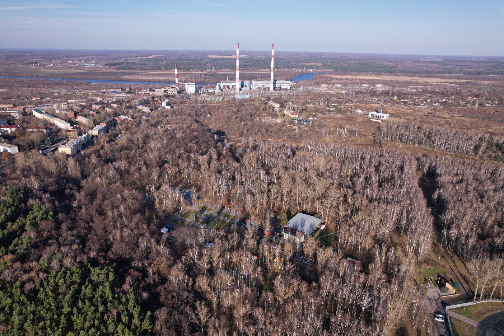 парк, кашира,видео с коптера,